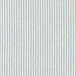 Robert Kaufman, Essex Yarn Dyed Classic Wovens - Chambray, Tessuto Tinto in Filo a Righe Bianco e Azzurro
