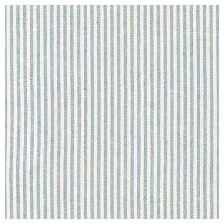 Robert Kaufman, Essex Yarn Dyed Classic Wovens - Chambray, Tessuto Tinto in Filo a Righe Bianco e Azzurro