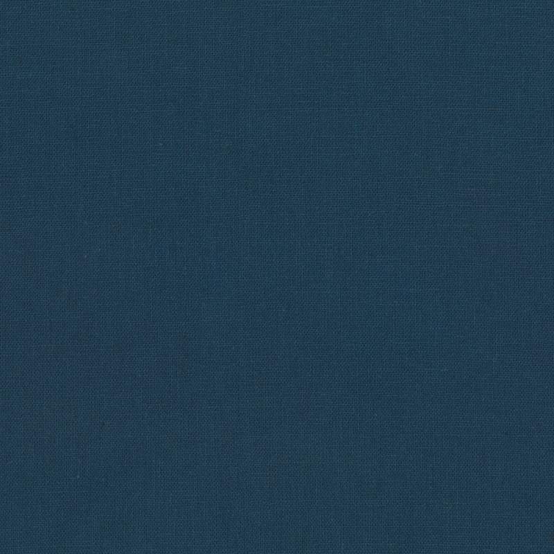 Robert Kaufman, Essex - Midnight, Tessuto Misto Cotone e Lino Tinto in filo, color Blu scuro Robert Kaufman - 1