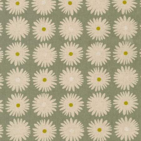 Sevenberry: Cotton Flax Prints Collection, Tessuto Gray, misto cotone e lino grezzo - Robert Kaufman