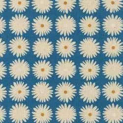 Sevenberry: Cotton Flax Prints Collection, Tessuto Blue, misto cotone e lino grezzo - Robert Kaufman