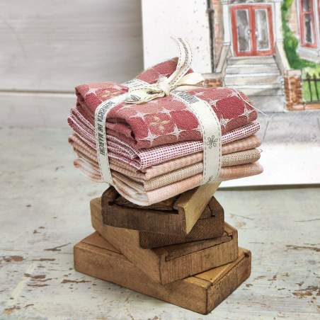 Pacchettino di 5 Tessuti Giapponesi 25 x 27 cm - Rosa