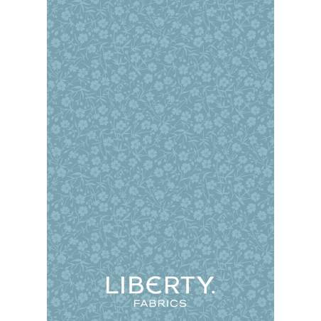 August Meadow Rock Pool, Tessuto Azzurro Piscina Rocciosa tono su tono - Liberty Fabrics Liberty Fabrics - 1