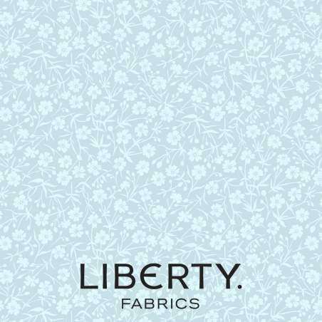 August Meadow Sea Spray, Tessuto Azzurro Spruzzo Marino tono su tono - Liberty Fabrics Liberty Fabrics - 1