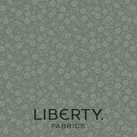 August Meadow Thistle Green, Tessuto Verde Cardo tono su tono - Liberty Fabrics Liberty Fabrics - 1