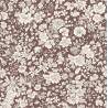 Emily Belle Jewel Tones Chocolate, Tessuto Cioccolato a fiori bianchi - Liberty Fabrics