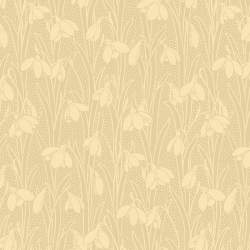 Snowdrop Spot Beeswax, Tessuto Giallo Cera d'Api con Bucaneve tono su tono  - Liberty Fabrics Liberty Fabrics - 1