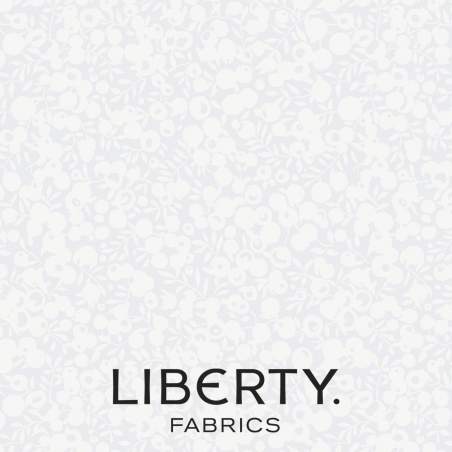 Wiltshire Shadow Moon, Tessuto Grigio chiarissimo Luna tono su tono - Liberty Fabrics