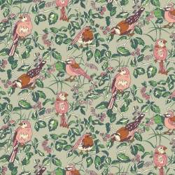 Woodland Walk Hedgerow Chorus, Tessuto Verde Uccellini tra le Siepi - Liberty Fabrics Liberty Fabrics - 1