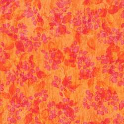 Sienna Orange, Tessuto Arancione con foglie rosse - Robert Kaufman Robert Kaufman - 1