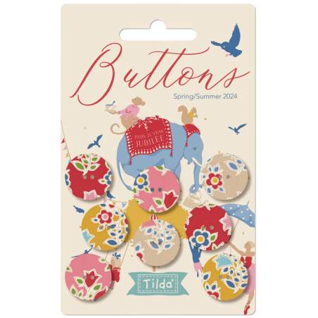 Tilda Jubilee Buttons - 8 Bottoni da 18 mm Tilda Fabrics - 1