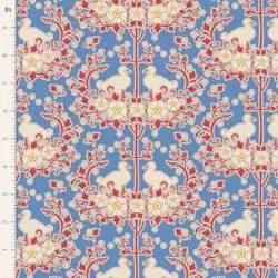 Tilda Jubilee Duck Nest Blue, tessuto blu con nido delle anatre