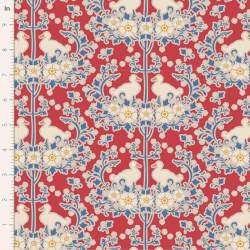 Tilda Jubilee Duck Nest Red, tessuto rosso con nido delle anatre Tilda Fabrics - 1