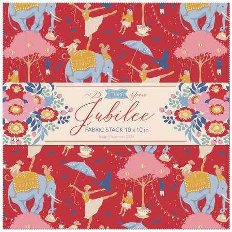 Tilda Jubilee Fabric Stack - 40 quadrati da 10 x 10 pollici collezione intera Tilda Fabrics - 1