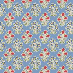 Tilda Jubilee Farm Flowers Light Blue, Tessuto azzurro con fiori della fattoria Tilda Fabrics - 1