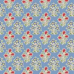 Tilda Jubilee Farm Flowers Light Blue, Tessuto azzurro con fiori della fattoria Tilda Fabrics - 1
