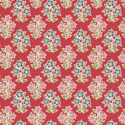 Tilda Jubilee Farm Flowers Red, Tessuto rosso con fiori della fattoria Tilda Fabrics - 1