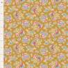 Tilda Jubilee Sue Mustard, tessuto giallo mostarda con fiorellini