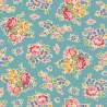 Tilda Jubilee Sue Teal, tessuto turchese con fiorellini Tilda Fabrics - 2