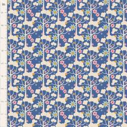 Tilda Jubilee Wildgarden Blue, tessuto blu con alberi Tilda Fabrics - 1