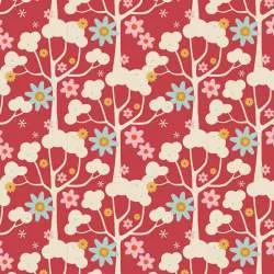 Tilda Jubilee Wildgarden Red, tessuto rosso con alberi Tilda Fabrics - 2