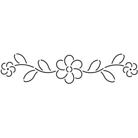 Stencil per Quilting, Bordo Fiorato da 6,4 cm - Floral Border