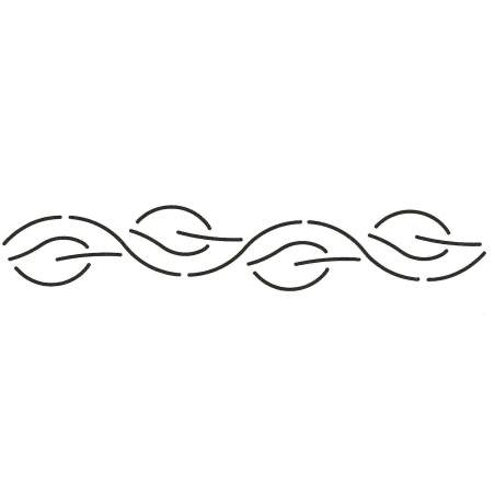 Stencil per Quilting, Bordo con Foglie da 3,8 cm - Leaf Border