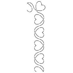 Stencil per Quilting, Bordo con Cuori e Angolo -  Heart Border Design by Laura Estes Quilting Creations - 1