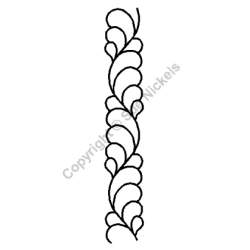 Stencil per Quilting, Bordo Piumato da 4,5 cm -  Leaf Border Design by Sue Nickels Quilting Creations - 1
