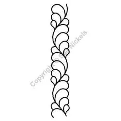 Stencil per Quilting, Bordo Piumato da 4,5 cm - Leaf Border by Sue Nickels Quilting Creations - 1