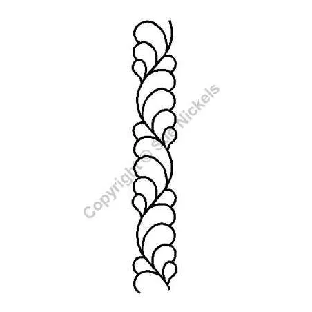 Stencil per Quilting, Bordo Piumato da 4,5 cm - Leaf Border by Sue Nickels Quilting Creations - 1