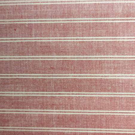 Moda Fabrics, Tessuto Tessuto Rosso con Righe Beige Moda Fabrics - 1
