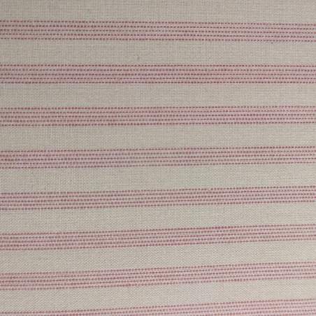 Moda Fabrics, Tessuto Fondo Beige e e Righe Rosse Moda Fabrics - 1