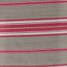 Moda Fabrics, Tessuto Fondo Nocciola Scuro con righe Rosse e Bianche Moda Fabrics - 1