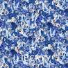 Garden Party Collection, Meadow Haze, tessuto azzurro con prato fiorito - Liberty Quilting