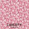 Garden Party Collection, Scented Rose, tessuto rosa con piccoli fiori bianchi - Liberty Quilting