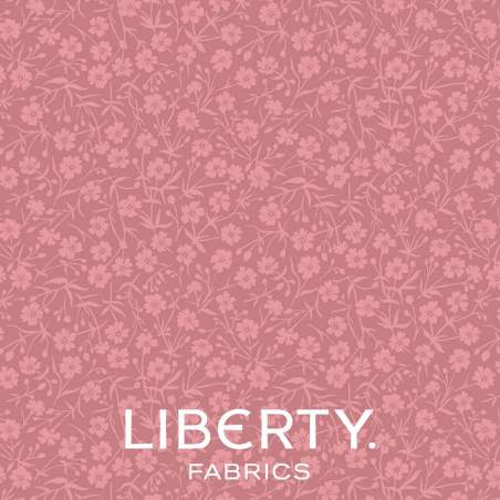 August Meadow Rosehip Pink, tessuto rosa Rosa Canina tono su tono - Liberty Quilting Liberty Fabrics - 1