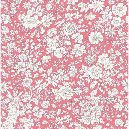 Emily Belle Brights Watermelon, tessuto rosa Anguria a piccoli fiori bianchi Liberty Quilting Liberty Fabrics - 1