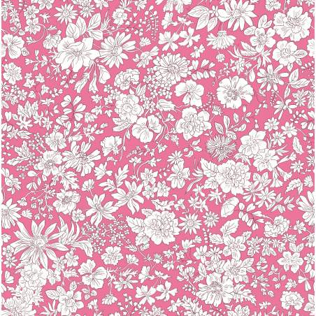 Emily Belle Brights Bright Pink, tessuto Rosa Intenso a piccoli fiori bianchi Liberty Fabrics - 1