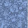 Emily Belle Jewel Tones Ultramarine, tessuto Blu Oltremare con piccoli fiori azzurri - Liberty Quilting
