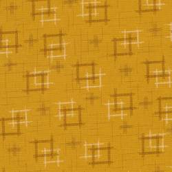 Sevenberry Kasuri Gold, Tessuto Giallo Oro con quadrati astratti - Robert Kaufman