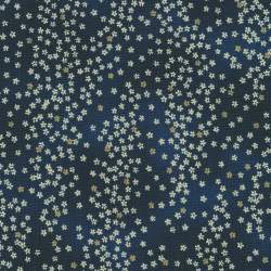 Sevenberry Kasuri Navy, Tessuto Blu marina con fiorellini - Robert Kaufman Robert Kaufman - 1