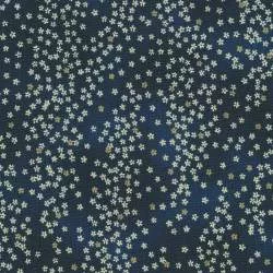 Sevenberry Kasuri Navy, Tessuto Blu marina con fiorellini - Robert Kaufman Robert Kaufman - 1