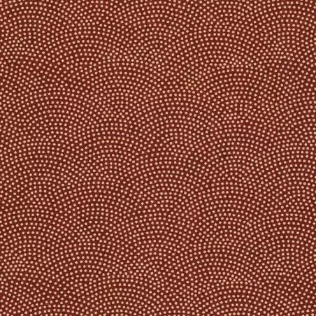 Sevenberry Kasuri Red, Tessuto Rosso con pois a onda - Robert Kaufman