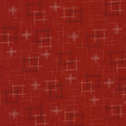 Sevenberry Kasuri Red, Tessuto Rosso con quadrati astratti - Robert Kaufman Robert Kaufman - 1