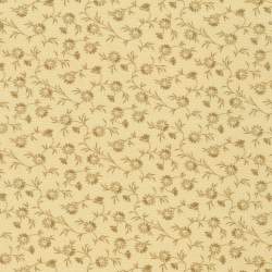 Wild Oats & Honey Flax, tessuto Beige Lino con fiori - Robert Kaufman