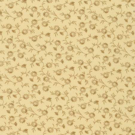 Wild Oats & Honey Flax, tessuto Beige Lino con fiori - Robert Kaufman Robert Kaufman - 1