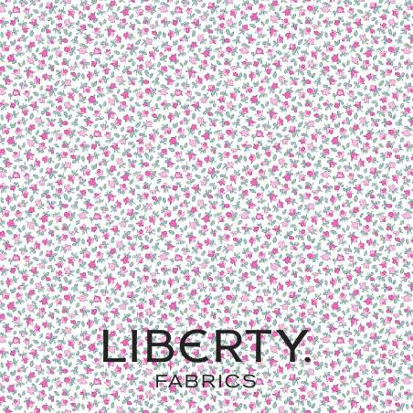 Heirloom Collection 1, Little Buds, tessuto bianco con piccoli boccioli rosa - Liberty Quilting Liberty Fabrics - 1