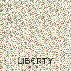 Heirloom Collection 2, Little Buds, tessuto bianco con piccoli boccioli rossi e gialli  - Liberty Quilting Liberty Fabrics - 1