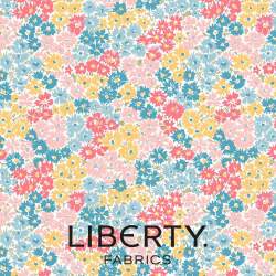 London Parks Collection, Kensington Confetti A, tessuto a fiori multicolore gialli, arancio e turchese - Liberty Fabrics Liberty